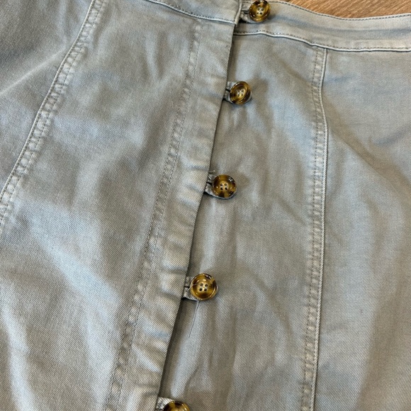 Listicle Stylish Blue Gray Button-Front Skirt size Medium - Picture 2 of 7